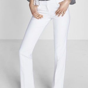 Express white editor barely boot dress pants